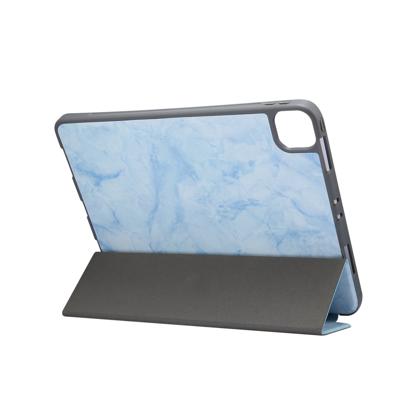 Marble Pattern Tri-fold Stand Smart Leather Case with Pen Slot for iPad Pro 11-inch (2020)/(2018)
