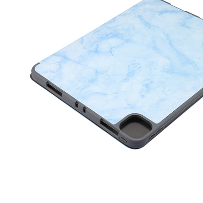 Marble Pattern Tri-fold Stand Smart Leather Case with Pen Slot for iPad Pro 11-inch (2020)/(2018)