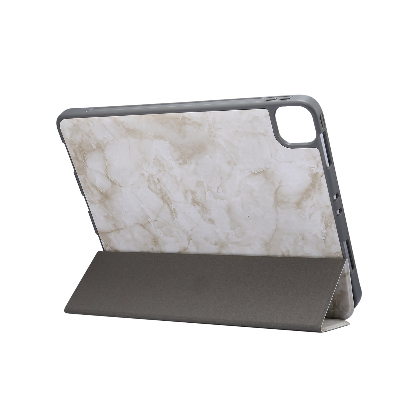 Marble Pattern Tri-fold Stand Smart Leather Case with Pen Slot for iPad Pro 11-inch (2020)/(2018)