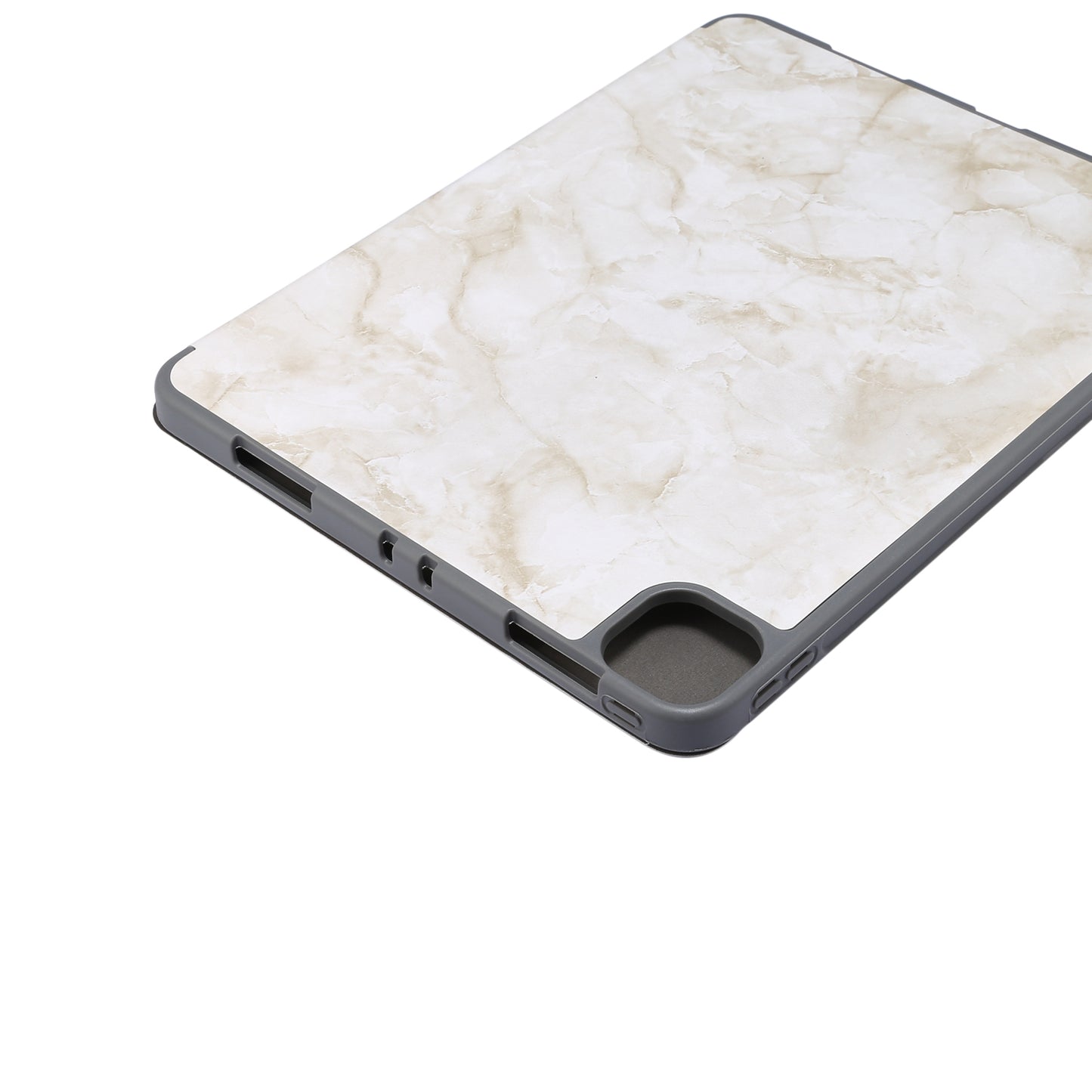 Marble Pattern Tri-fold Stand Smart Leather Case with Pen Slot for iPad Pro 11-inch (2020)/(2018)