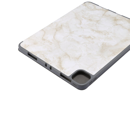 Marble Pattern Tri-fold Stand Smart Leather Case with Pen Slot for iPad Pro 11-inch (2020)/(2018)