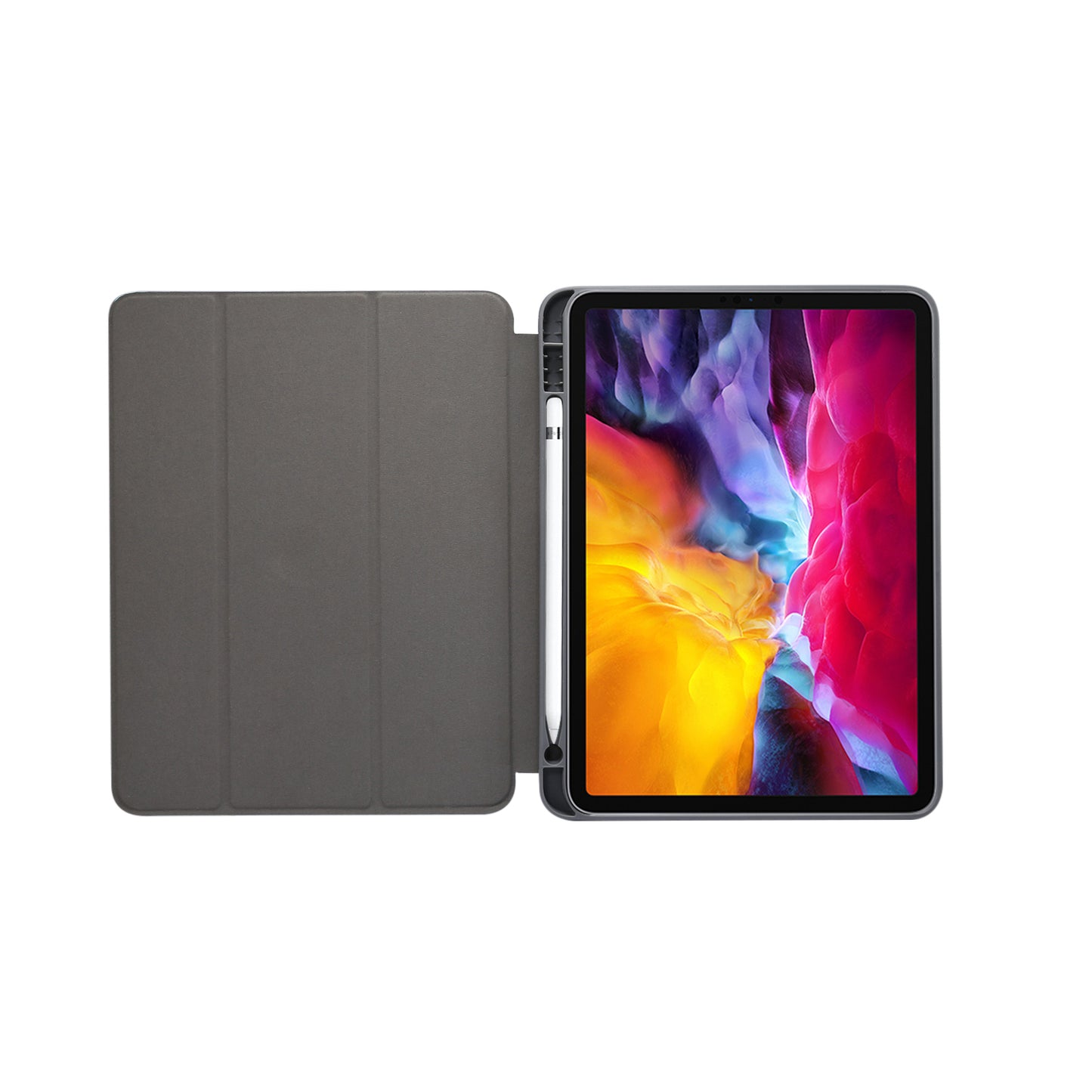 Marble Pattern Tri-fold Stand Smart Leather Case with Pen Slot for iPad Pro 11-inch (2020)/(2018)