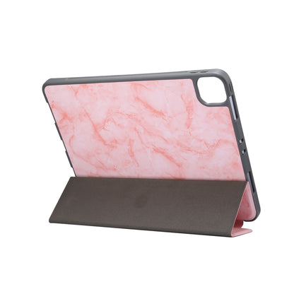 Marble Pattern Tri-fold Stand Smart Leather Case with Pen Slot for iPad Pro 11-inch (2020)/(2018)