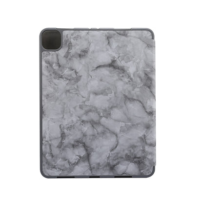 Marble Pattern Tri-fold Stand Smart Leather Case with Pen Slot for iPad Pro 11-inch (2020)/(2018)