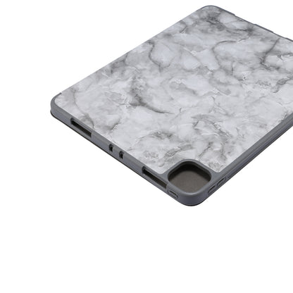 Marble Pattern Tri-fold Stand Smart Leather Case with Pen Slot for iPad Pro 11-inch (2020)/(2018)