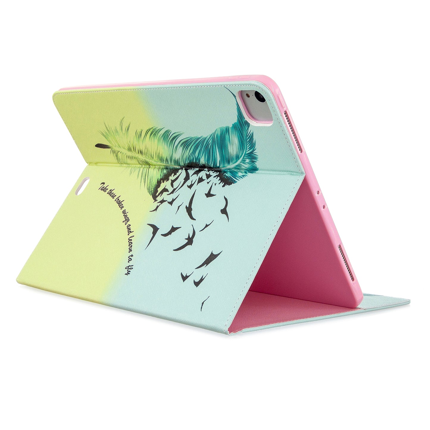 Printing Surface Leather Wallet Stand Case for iPad Pro 12.9-inch (2020)