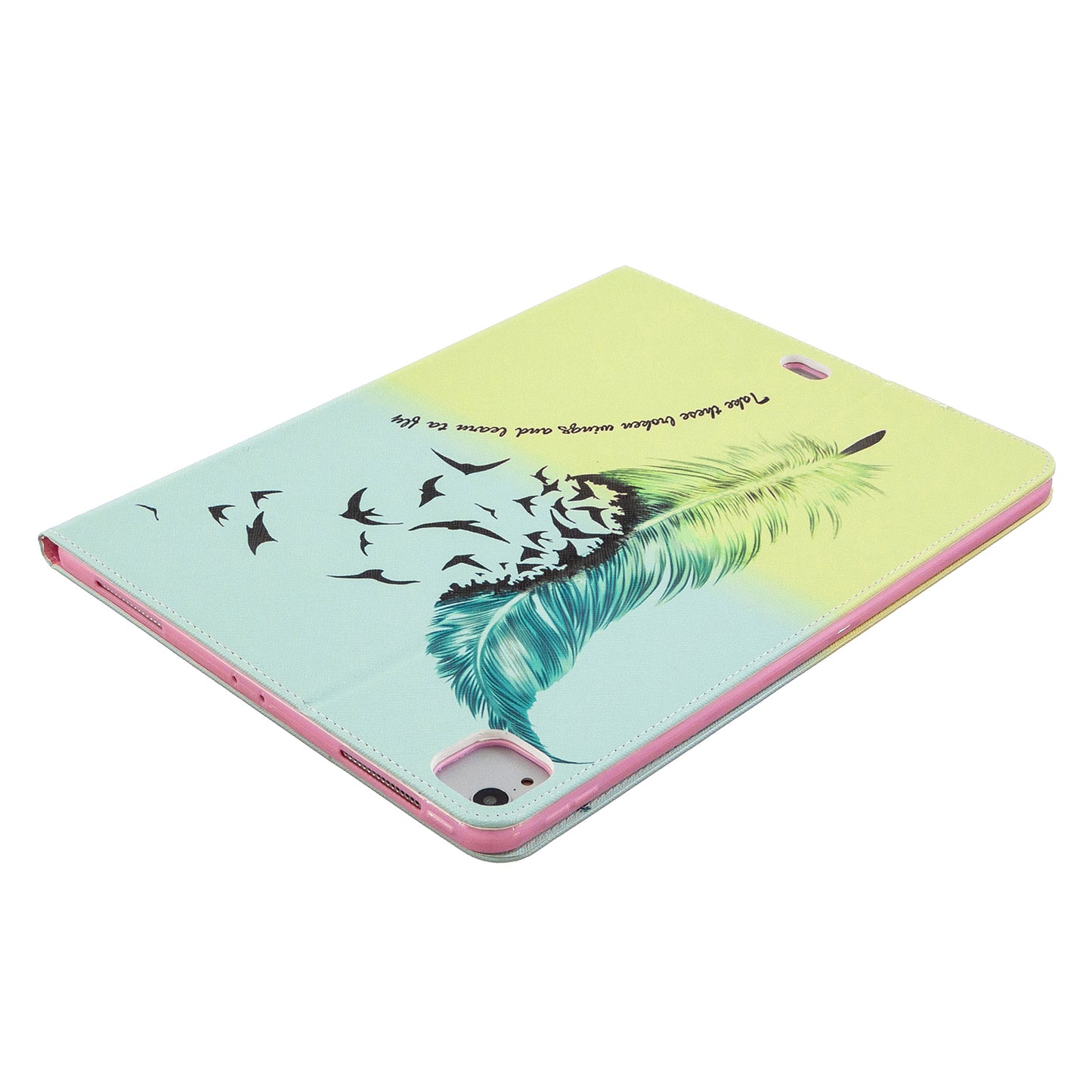 Printing Surface Leather Wallet Stand Case for iPad Pro 12.9-inch (2020)