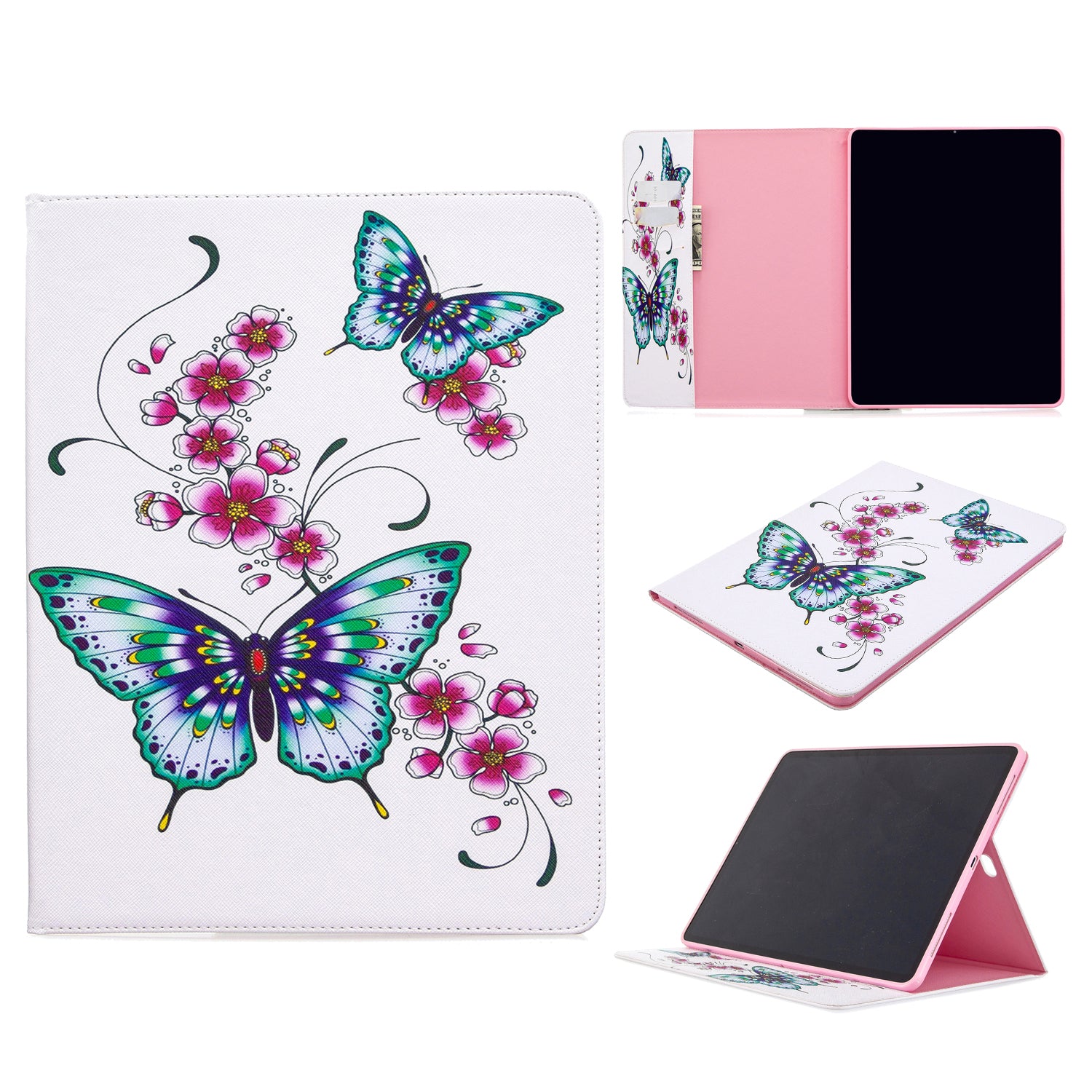 Printing Surface Leather Wallet Stand Case for iPad Pro 12.9-inch (2020)