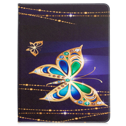 Printing Surface Leather Wallet Stand Case for iPad Pro 12.9-inch (2020)