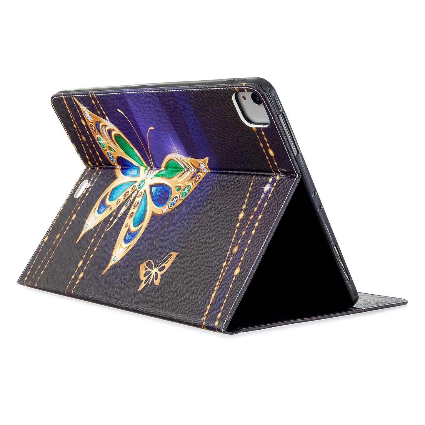 Printing Surface Leather Wallet Stand Case for iPad Pro 12.9-inch (2020)