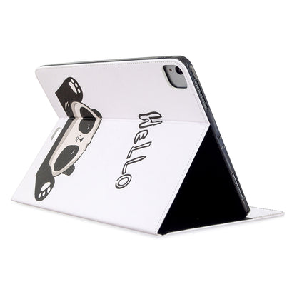 Printing Surface Leather Wallet Stand Case for iPad Pro 12.9-inch (2020)