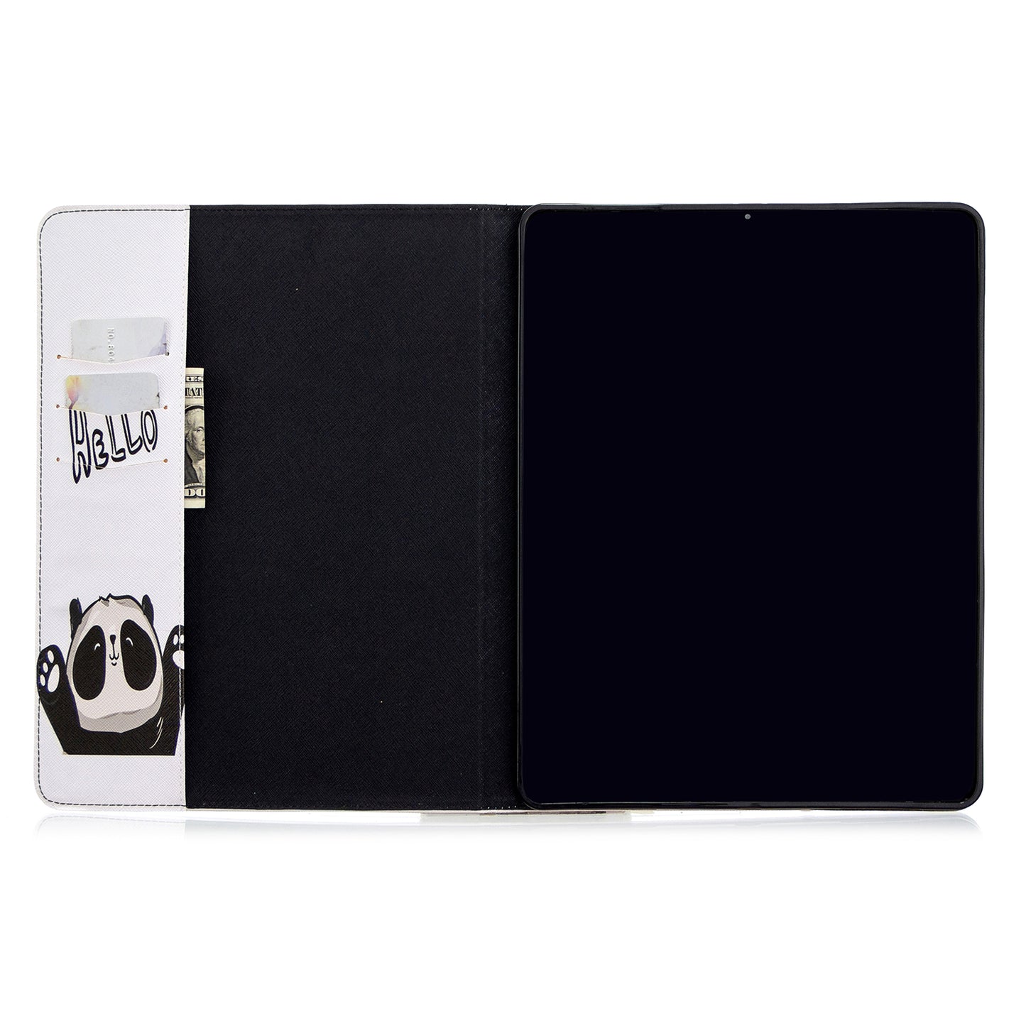 Printing Surface Leather Wallet Stand Case for iPad Pro 12.9-inch (2020)