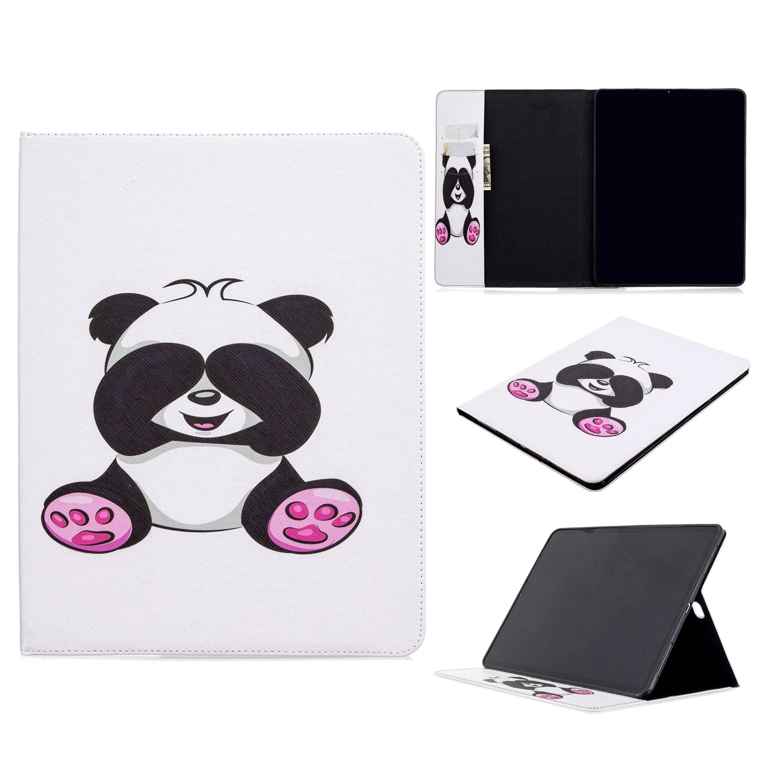 Printing Surface Leather Wallet Stand Case for iPad Pro 12.9-inch (2020)