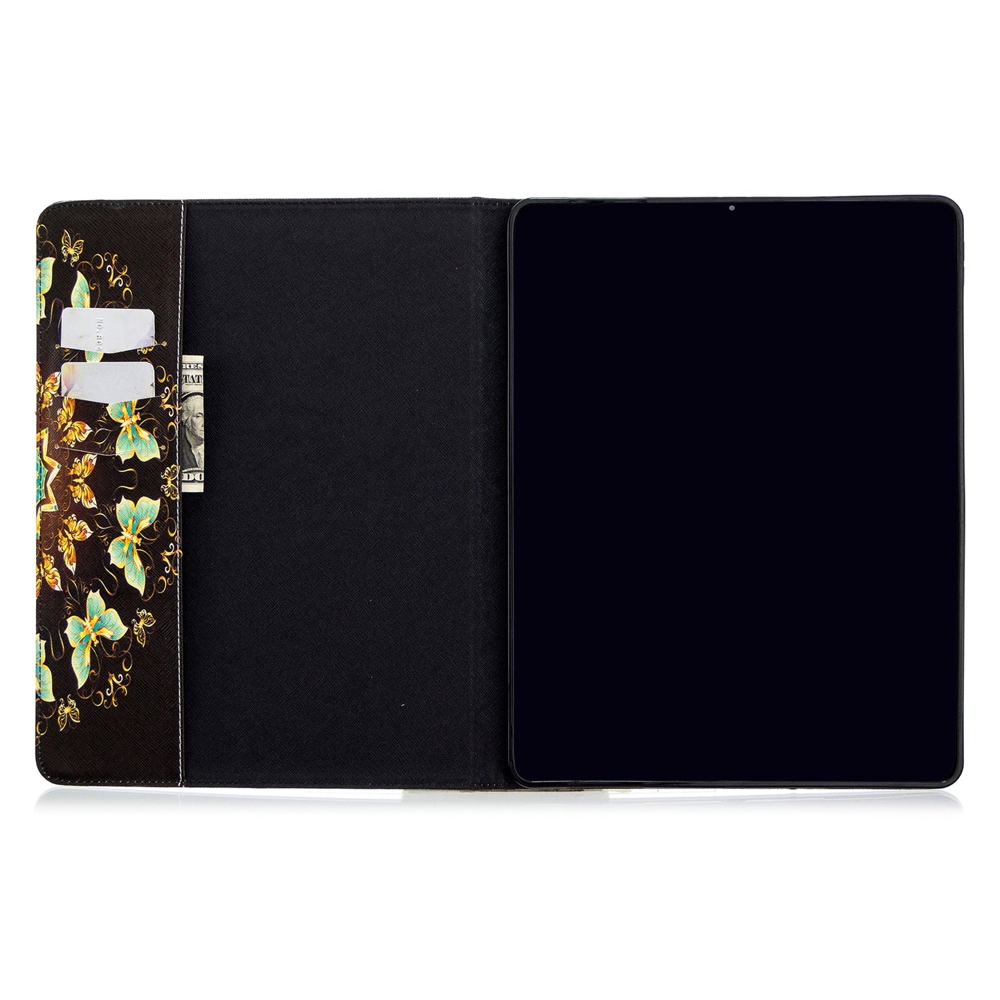Printing Surface Leather Wallet Stand Case for iPad Pro 12.9-inch (2020)