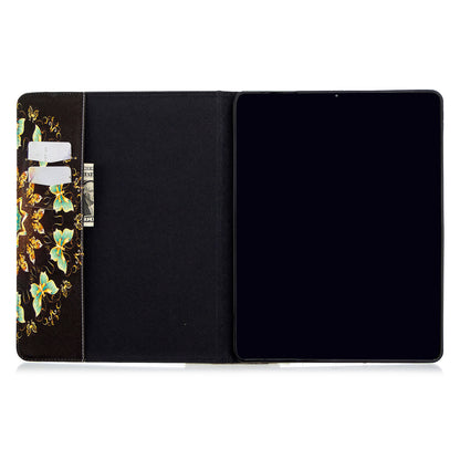 Printing Surface Leather Wallet Stand Case for iPad Pro 12.9-inch (2020)