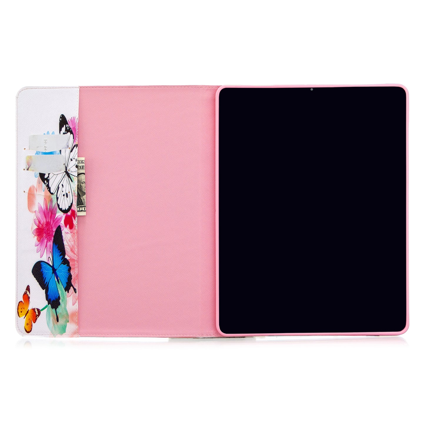 Printing Surface Leather Wallet Stand Case for iPad Pro 12.9-inch (2020)