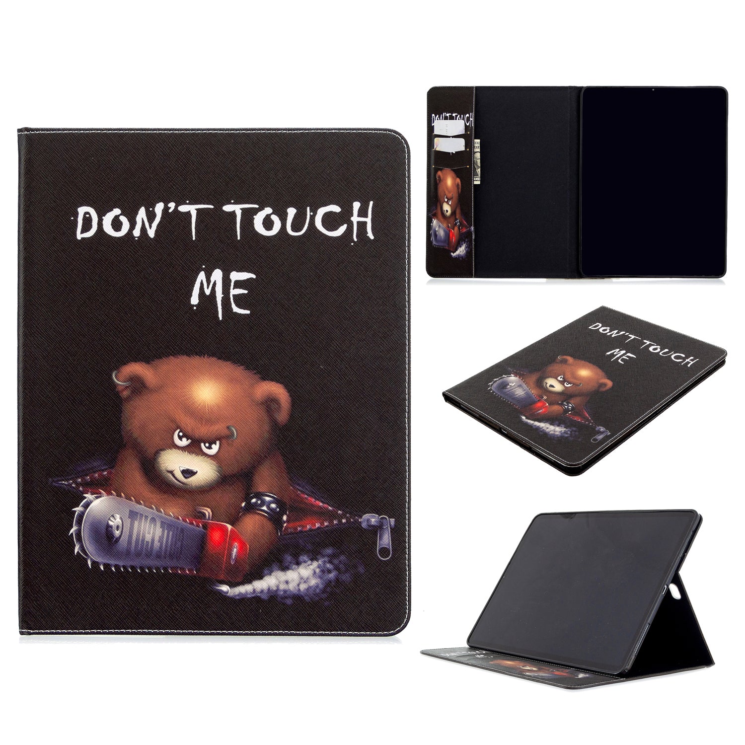 Printing Surface Leather Wallet Stand Case for iPad Pro 12.9-inch (2020)