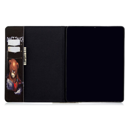 Printing Surface Leather Wallet Stand Case for iPad Pro 12.9-inch (2020)
