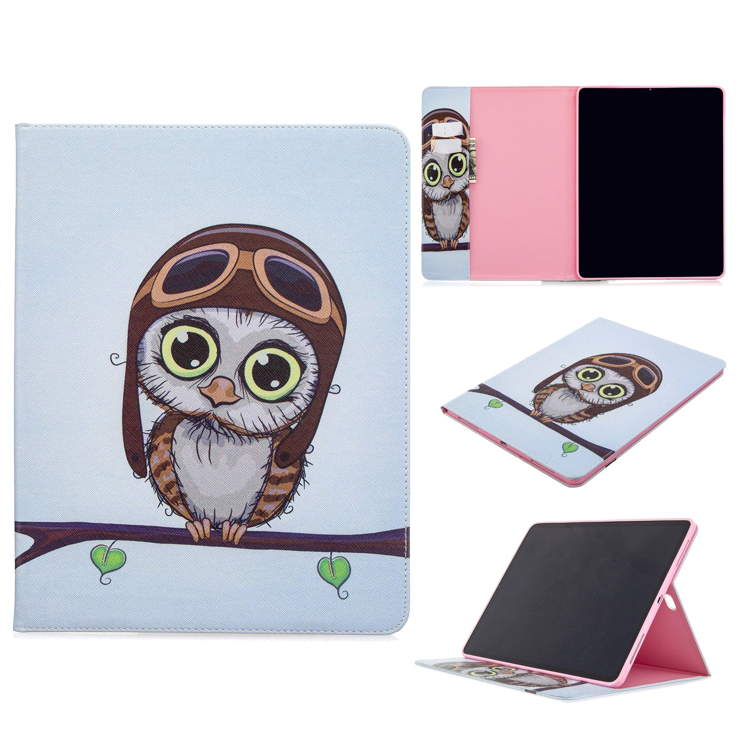 Printing Surface Leather Wallet Stand Case for iPad Pro 12.9-inch (2020)