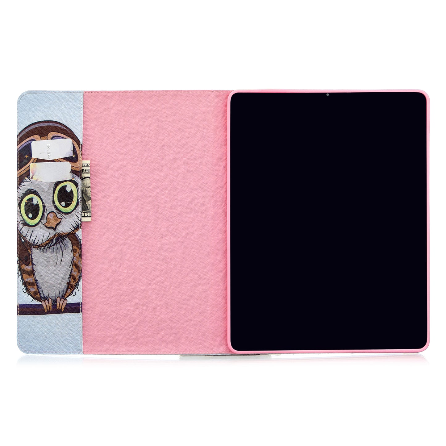 Printing Surface Leather Wallet Stand Case for iPad Pro 12.9-inch (2020)
