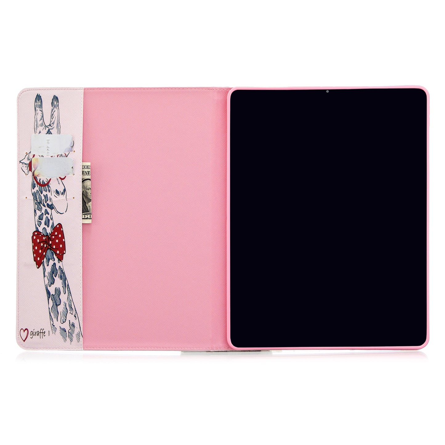 Printing Surface Leather Wallet Stand Case for iPad Pro 12.9-inch (2020)