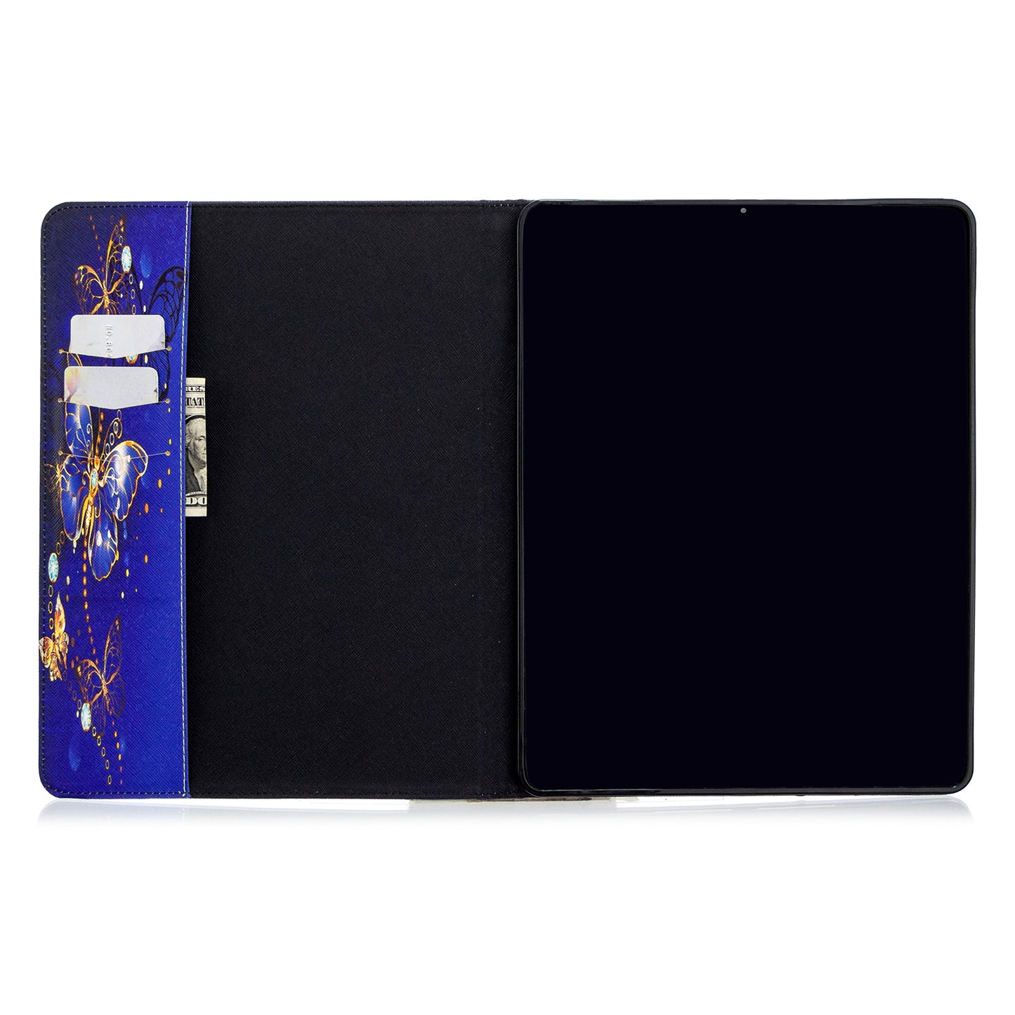 Printing Surface Leather Wallet Stand Case for iPad Pro 12.9-inch (2020)