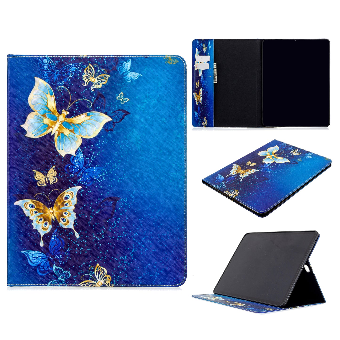 Printing Surface Leather Wallet Stand Case for iPad Pro 12.9-inch (2020)