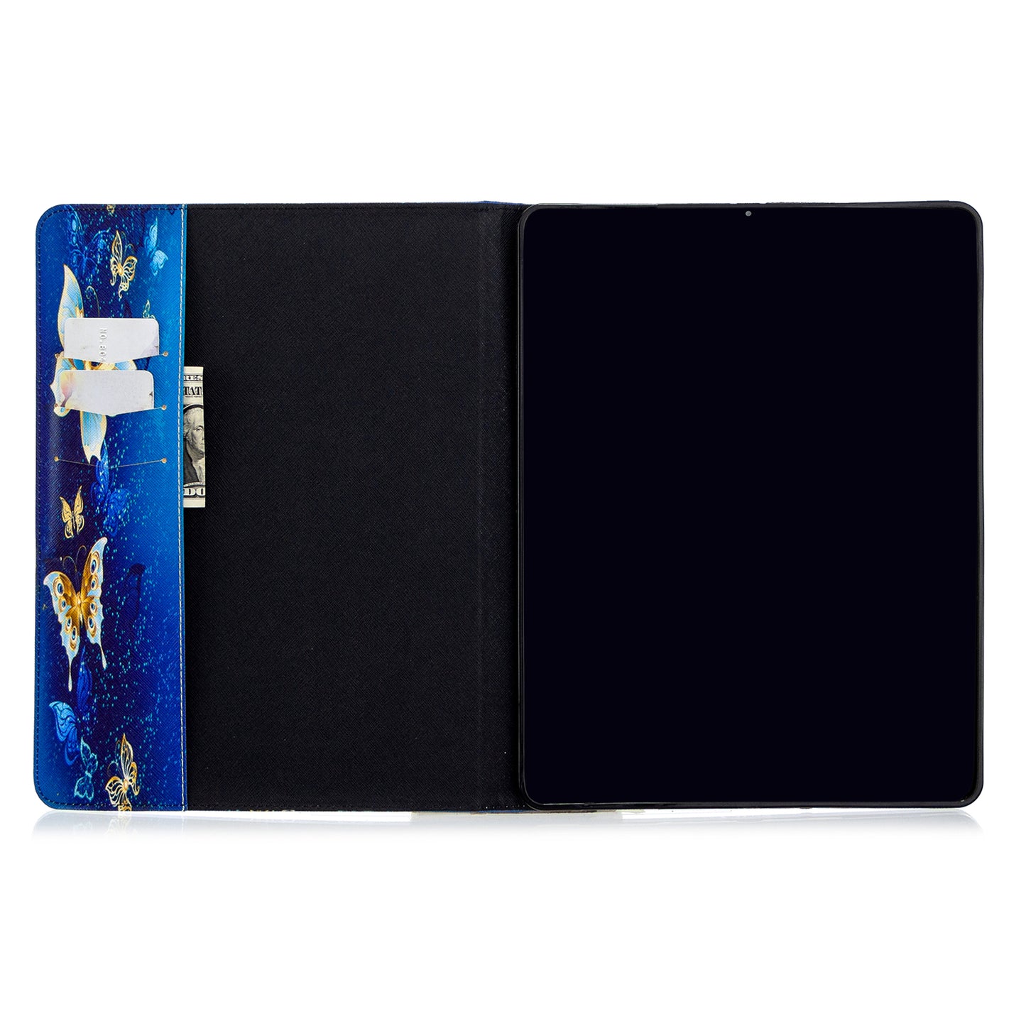 Printing Surface Leather Wallet Stand Case for iPad Pro 12.9-inch (2020)