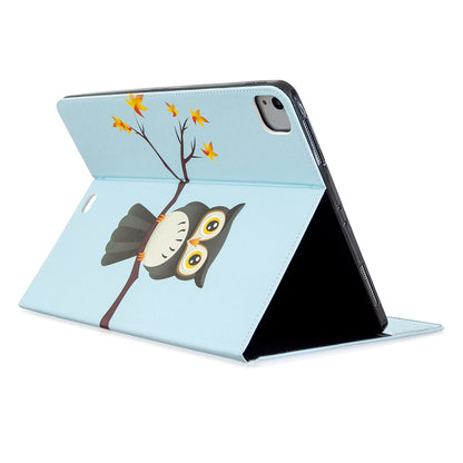 Printing Surface Leather Wallet Stand Case for iPad Pro 12.9-inch (2020)