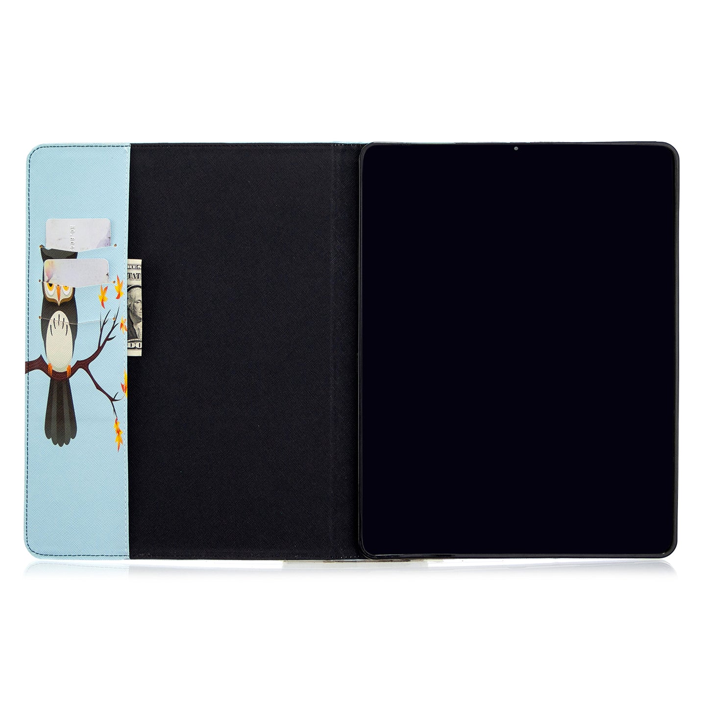 Printing Surface Leather Wallet Stand Case for iPad Pro 12.9-inch (2020)