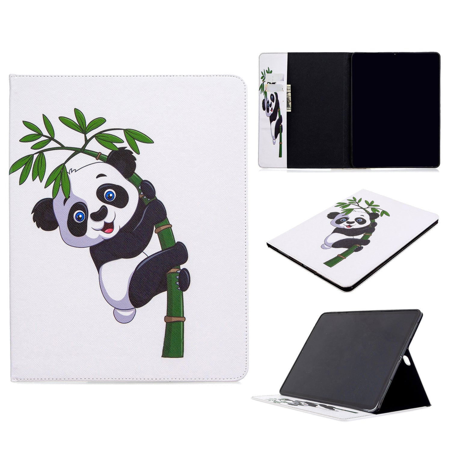 Printing Surface Leather Wallet Stand Case for iPad Pro 12.9-inch (2020)