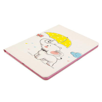 Printing Surface Leather Wallet Stand Case for iPad Pro 12.9-inch (2020)