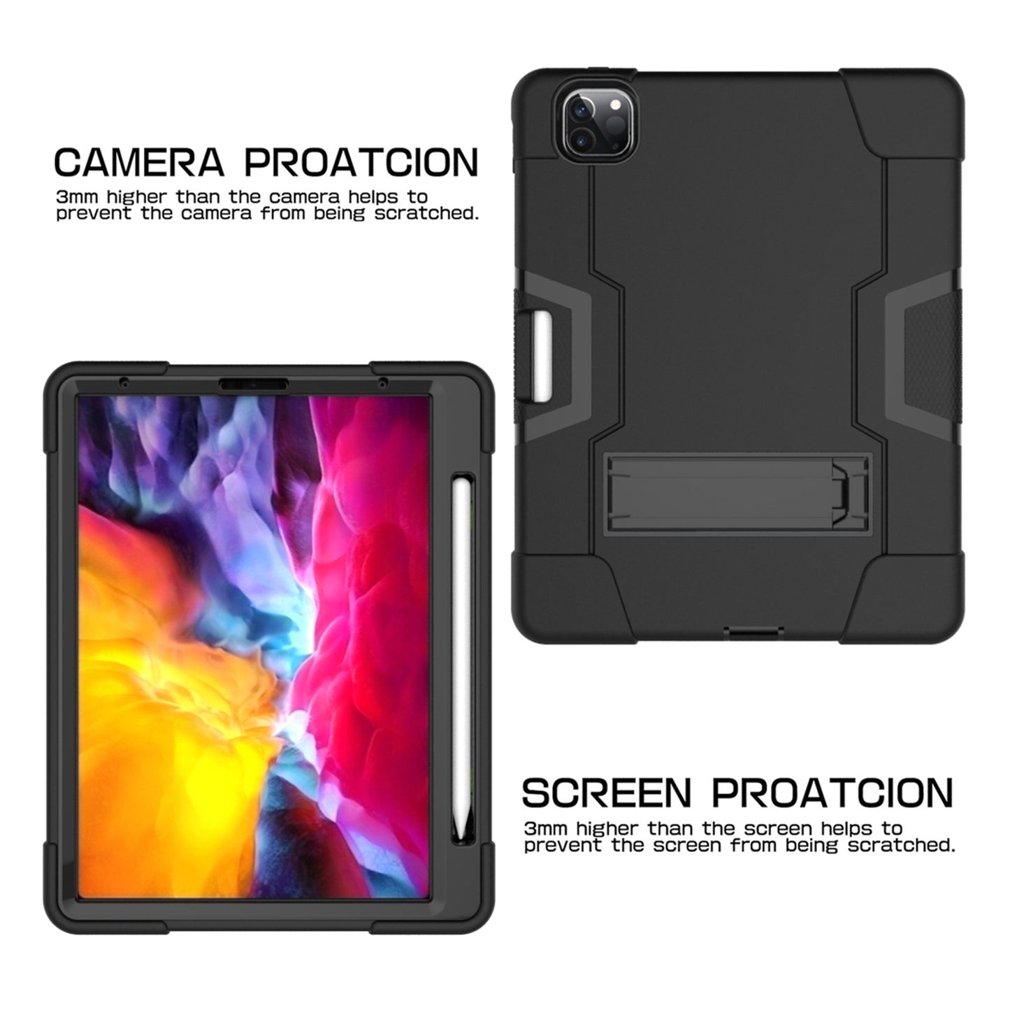 Shockproof TPU + PC Cover with Kickstand for Apple iPad Pro 11-inch (2021)/(2020)/(2018)