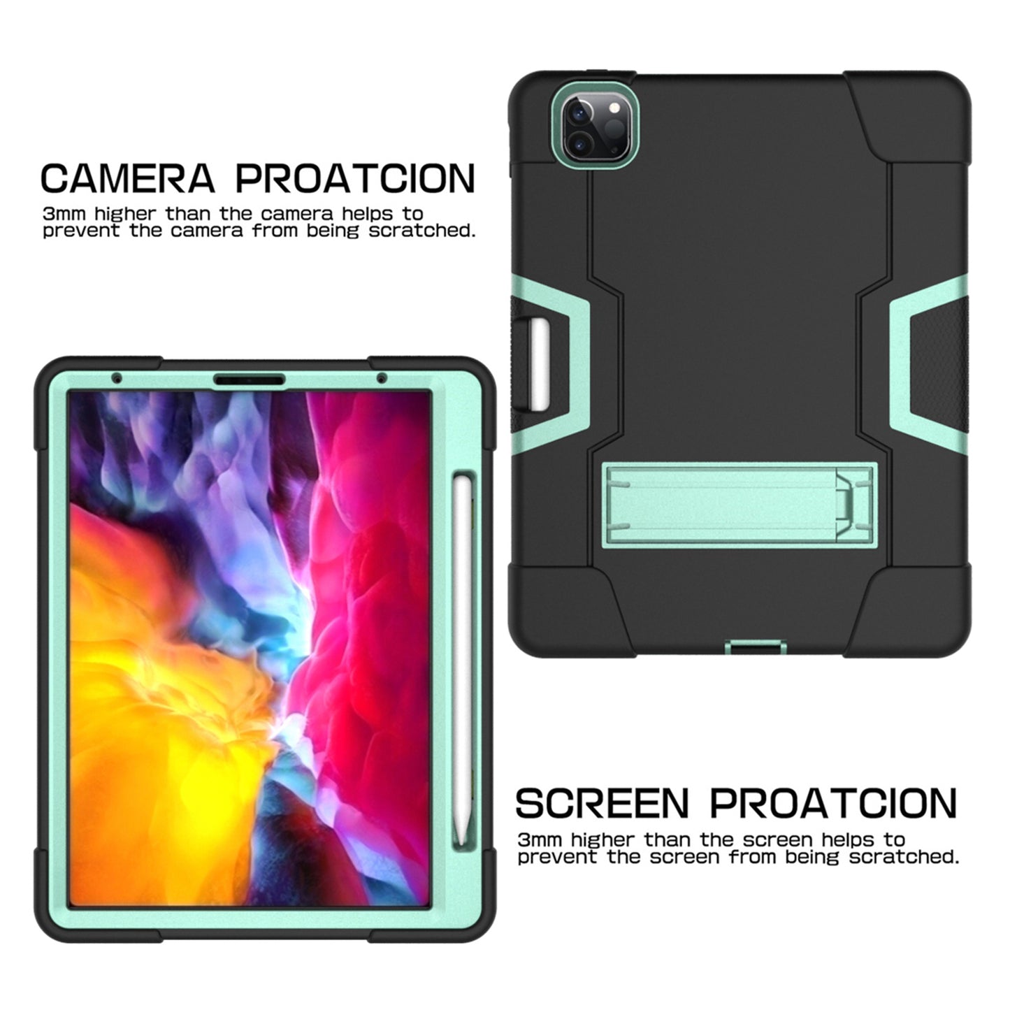 Shockproof TPU + PC Cover with Kickstand for Apple iPad Pro 11-inch (2021)/(2020)/(2018)
