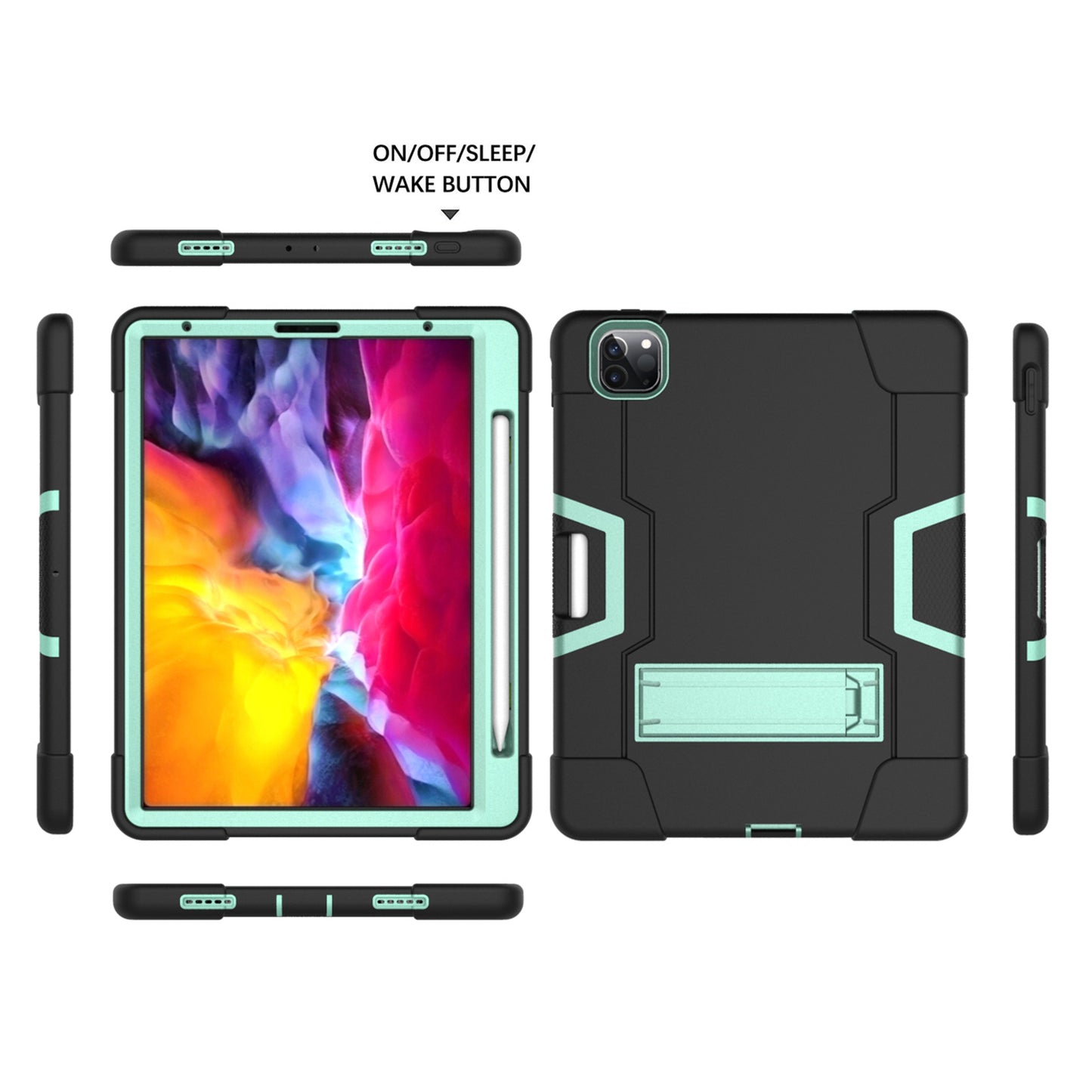Shockproof TPU + PC Cover with Kickstand for Apple iPad Pro 11-inch (2021)/(2020)/(2018)