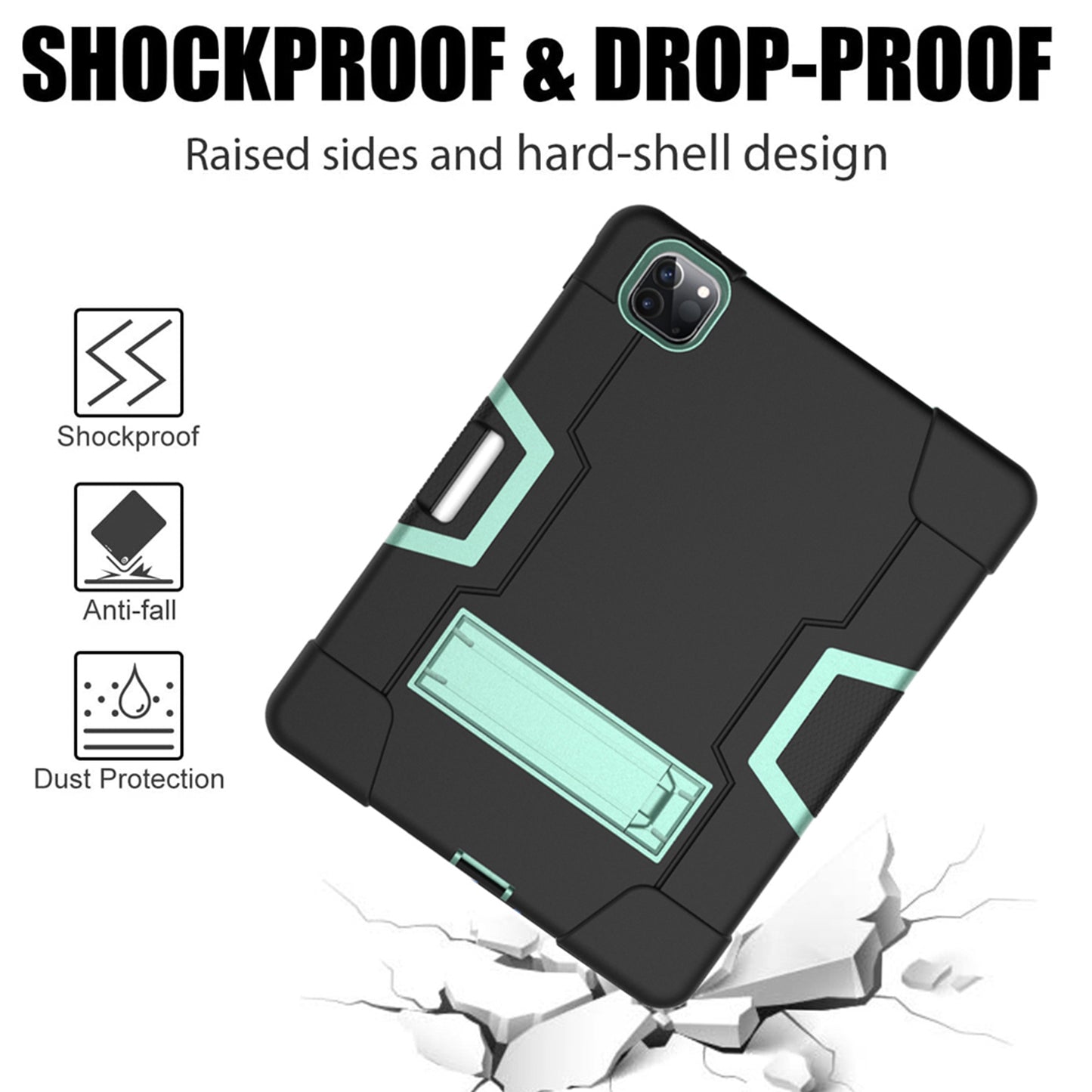 Shockproof TPU + PC Cover with Kickstand for Apple iPad Pro 11-inch (2021)/(2020)/(2018)