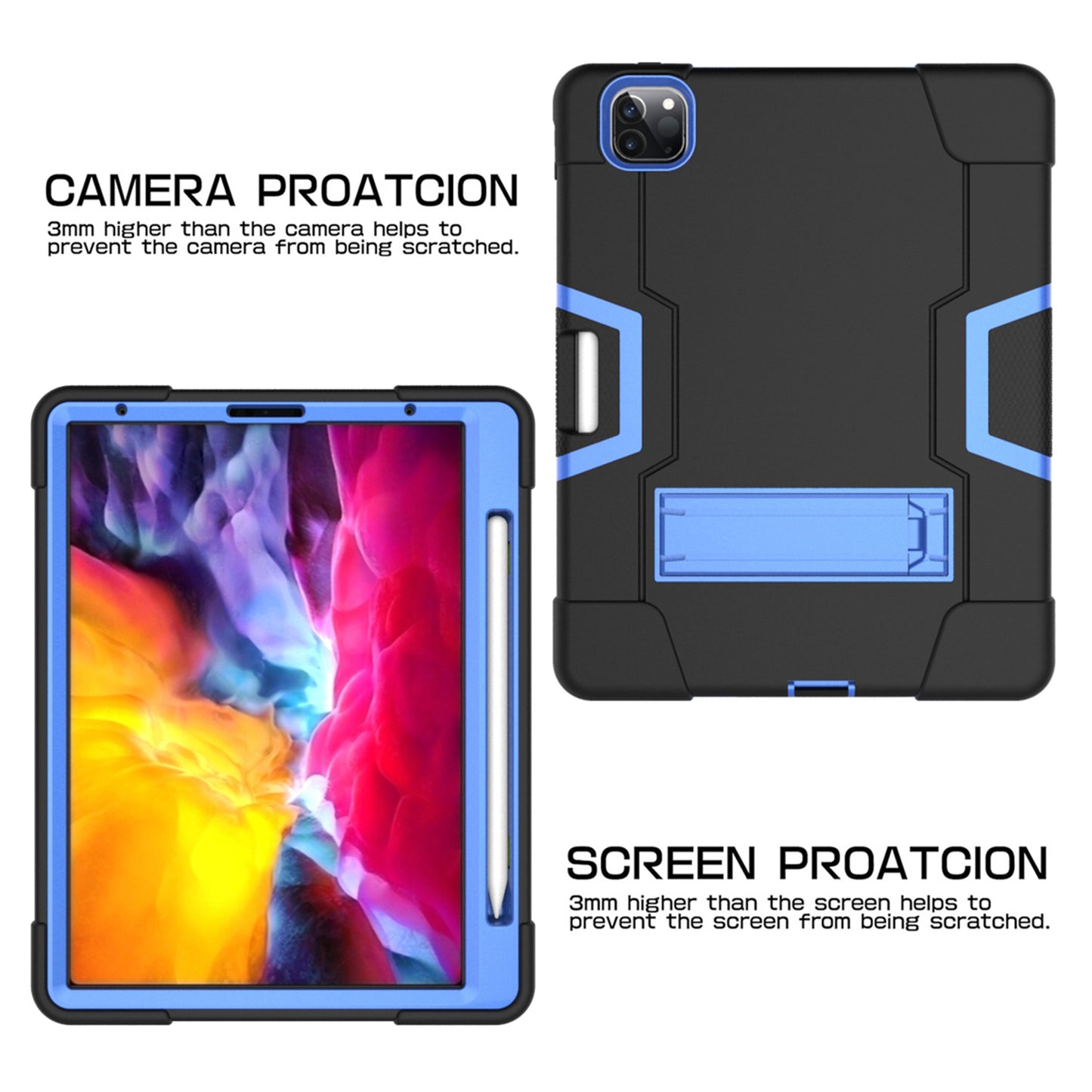 Shockproof TPU + PC Cover with Kickstand for Apple iPad Pro 11-inch (2021)/(2020)/(2018)