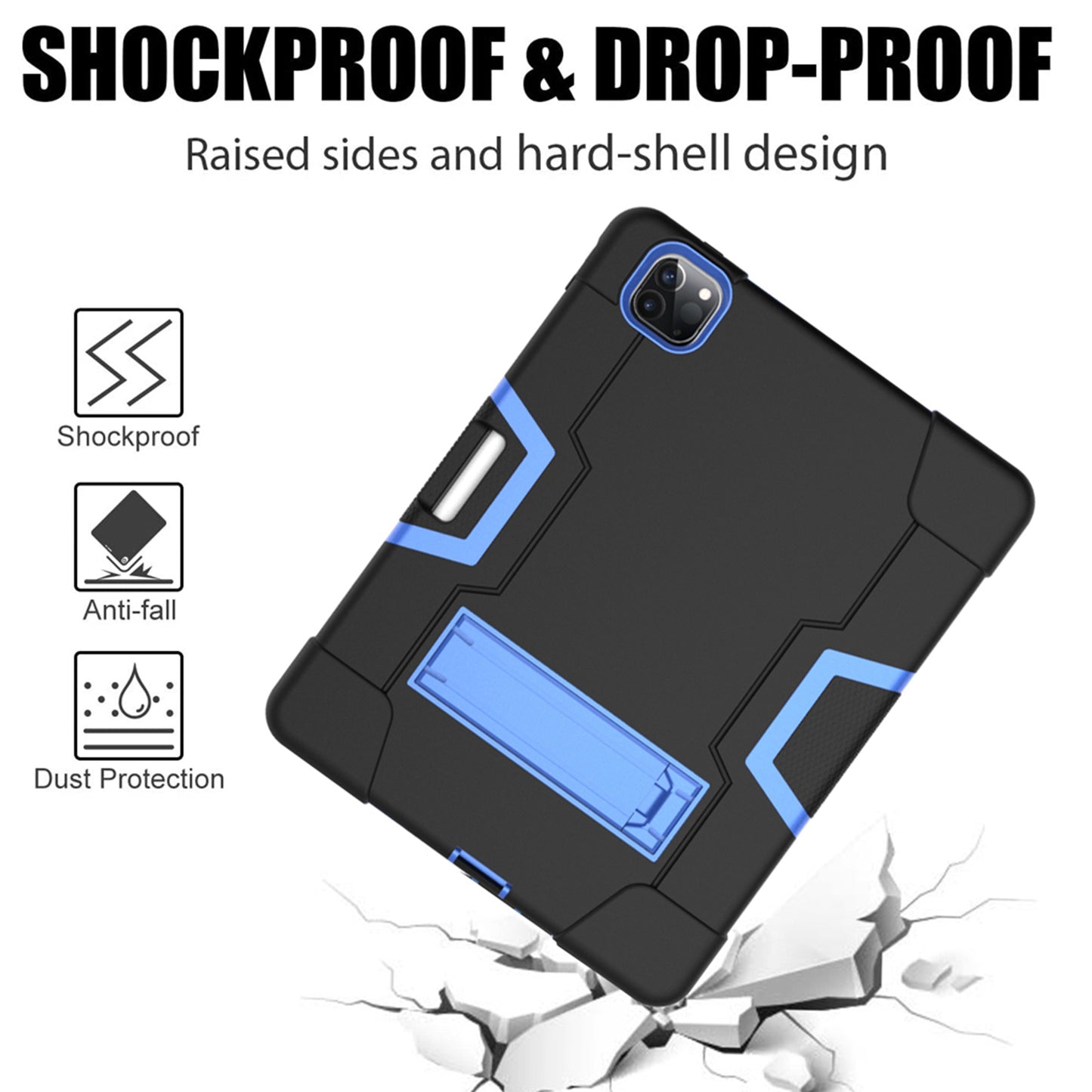 Shockproof TPU + PC Cover with Kickstand for Apple iPad Pro 11-inch (2021)/(2020)/(2018)