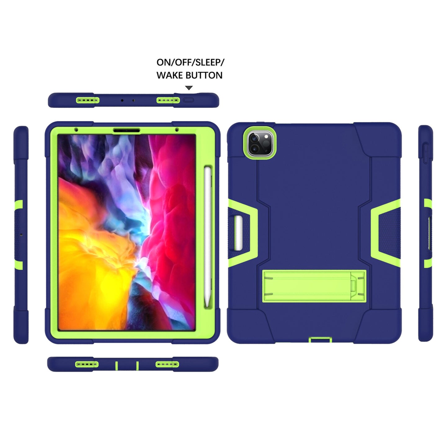 Shockproof TPU + PC Cover with Kickstand for Apple iPad Pro 11-inch (2021)/(2020)/(2018)