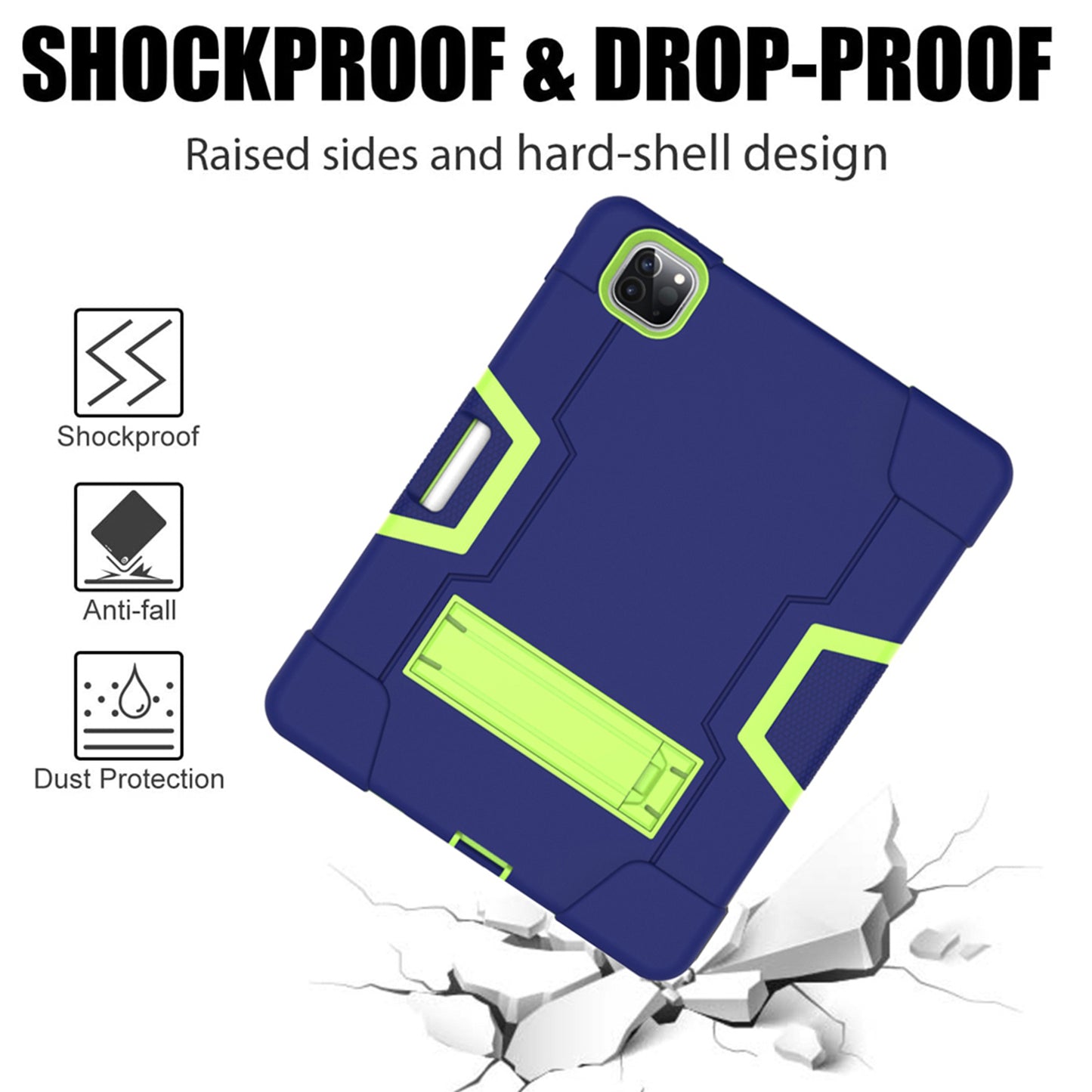 Shockproof TPU + PC Cover with Kickstand for Apple iPad Pro 11-inch (2021)/(2020)/(2018)