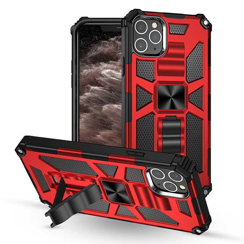 Shockproof Invisible Kickstand PC + TPU Hybrid Case for iPhone 11 Pro Max 6.5 inch