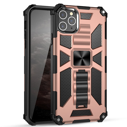 Shockproof Invisible Kickstand PC + TPU Hybrid Case for iPhone 11 Pro Max 6.5 inch