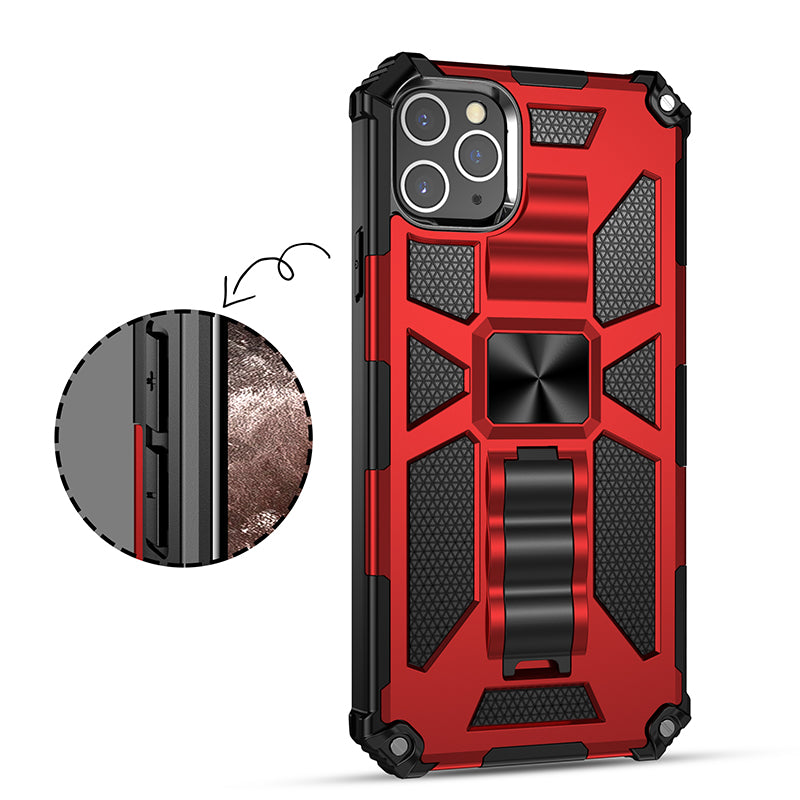 Shockproof Invisible Kickstand PC + TPU Combo Case for iPhone 11 Pro 5.8 inch