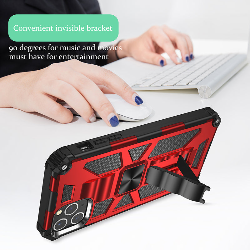 Shockproof Invisible Kickstand PC + TPU Combo Case for iPhone 11 Pro 5.8 inch
