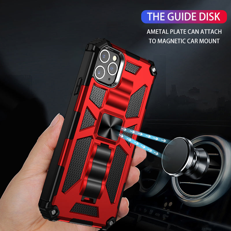 Shockproof Invisible Kickstand PC + TPU Combo Case for iPhone 11 Pro 5.8 inch