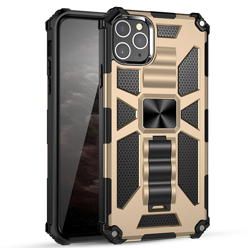 Shockproof Invisible Kickstand PC + TPU Combo Case for iPhone 11 Pro 5.8 inch