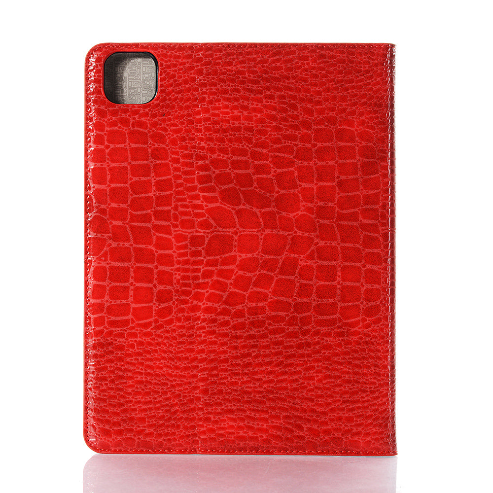 Crocodile Skin Wallet Stand Smart Leather Tablet Casing for iPad Pro 11-inch (2020)