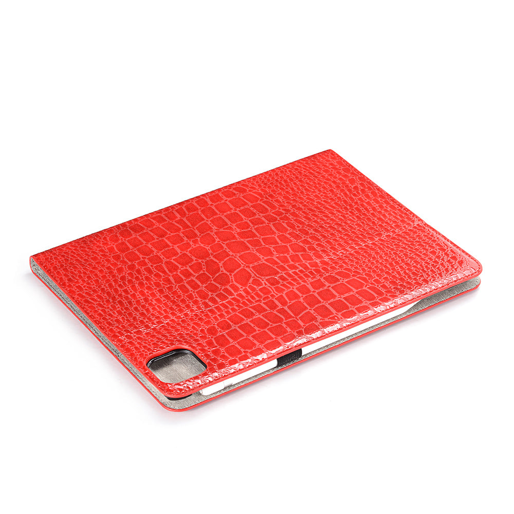 Crocodile Skin Wallet Stand Smart Leather Tablet Casing for iPad Pro 11-inch (2020)