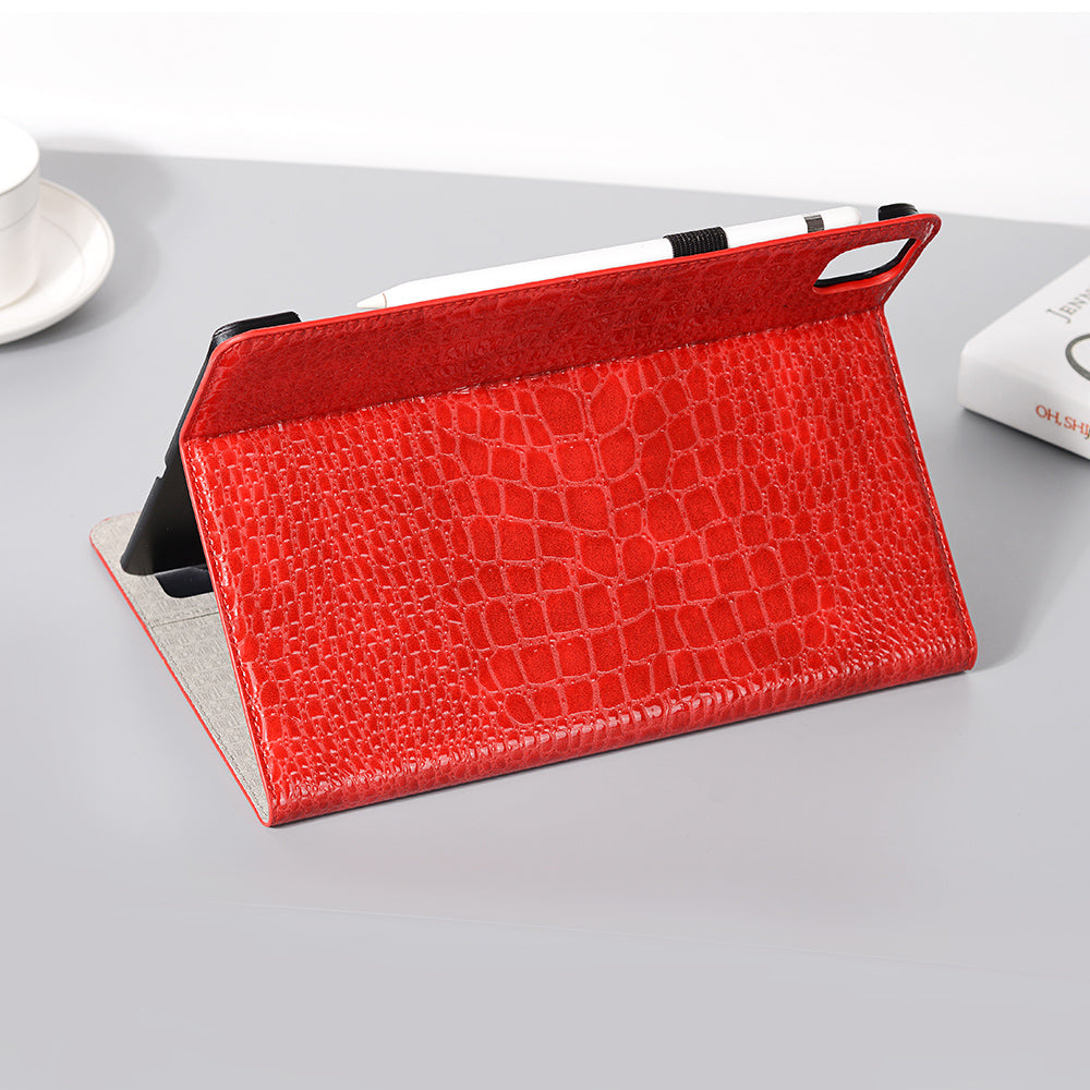 Crocodile Skin Wallet Stand Smart Leather Tablet Casing for iPad Pro 11-inch (2020)