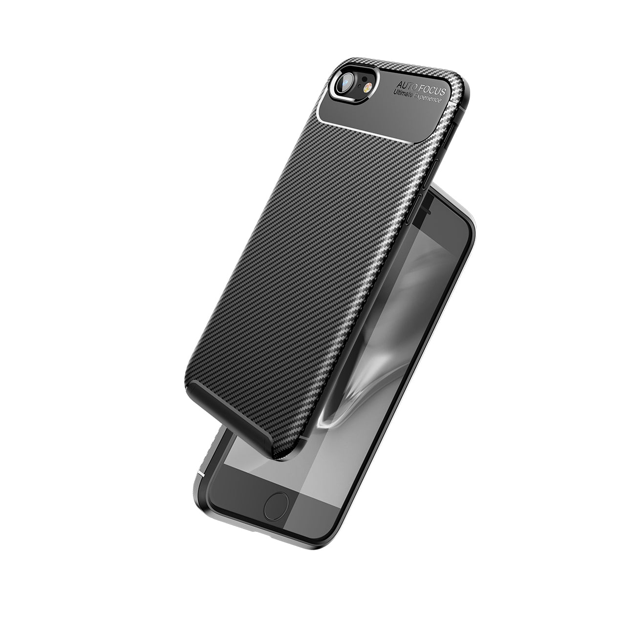 Carbon Fiber TPU Soft Cell Phone Case for iPhone SE (2020)/SE (2022)/8/7